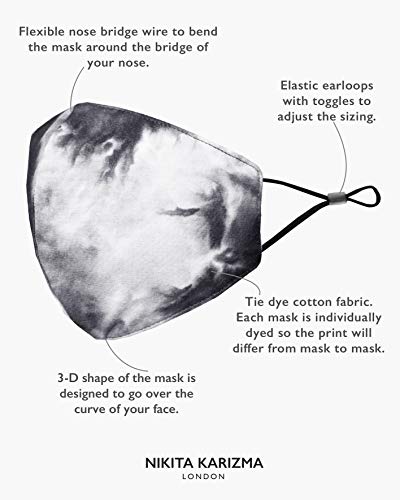 Máscara facial de tejido Tie Dye in Storm by KARIZMA Mascarilla facial con 2 filtros