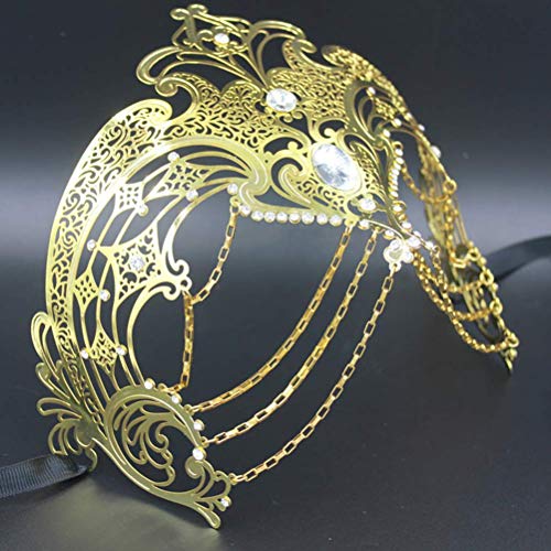Máscara, Máscara De Boda con Medalla De Oro, Máscara Sexy De Fiesta De Disfraces De Cosplay De Venecia Negra, Esencial para El Festival De Banquetes