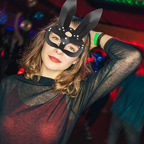 Máscaras De Halloween, Máscaras De Orejas De Conejo Sexy para Mujeres Máscaras Faciales De Orejas Largas De Conejito Lindo Disfraces De Halloween Fiesta Fiesta Cosplay Accesorios De Disfraces