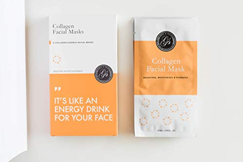 Máscaras faciales de colágeno (paquete de 6) - para el tratamiento antienvejecimiento y arrugas - La mejor alternativa a las máscaras coreanas