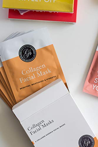 Máscaras faciales de colágeno (paquete de 6) - para el tratamiento antienvejecimiento y arrugas - La mejor alternativa a las máscaras coreanas