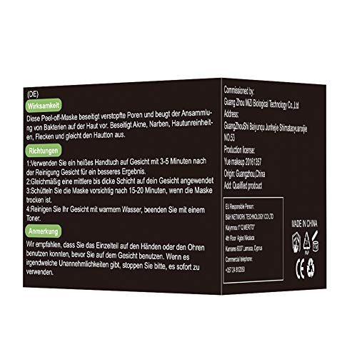 Mascarilla Exfoliante Facial,Puntos Negros Mascarilla,Black Mask Máscara Facial de Barro Negro,Purificante Espinillas y Piel Muerta, Hidratar Piel, Eliminar Puntos Negros, Acné 120g
