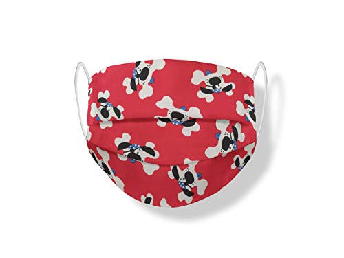 Mascarilla higienica estampada para niño. Perros piratas. Tela Homologada con los requisitos de la norma UNE0065:2020.