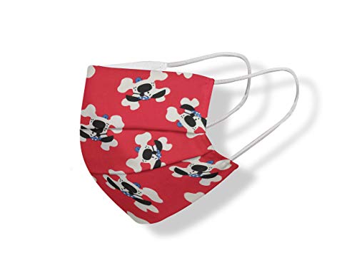 Mascarilla higienica estampada para niño. Perros piratas. Tela Homologada con los requisitos de la norma UNE0065:2020.