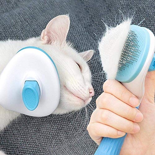 Mascota perro gato de pelo cepillo de peine de limpieza de la piel derramar herramienta de pincel peine for limpiar rápidamente el tamaño de los accesorios de eliminación de pelo de la belleza del pel