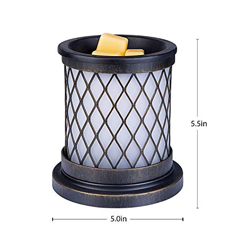 MASEN - Calentador eléctrico de cera para derretir cera de hierro y quemador de cera para calentar velas perfumadas, cera derretida, spa, aromaterapia (negro)