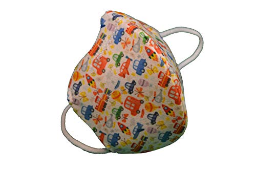 Maskin. Mascarilla higiénica reutilizable. NIÑOS (hasta 8 años aprox.) HOMOLOGADA UNE 0065. Pack 3 Uds. Fabricado en España. (Niños, Bambino)