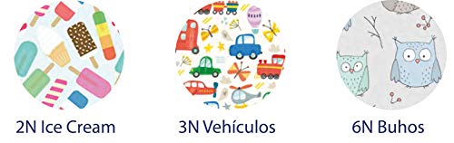 Maskin. Mascarilla higiénica reutilizable. NIÑOS (hasta 8 años aprox.) HOMOLOGADA UNE 0065. Pack 3 Uds. Fabricado en España. (Niños, Bambino)