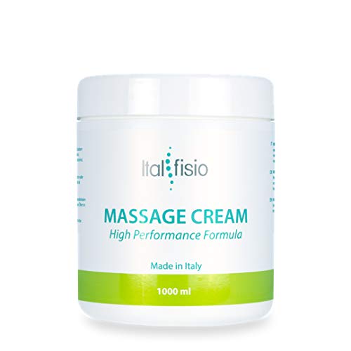 Massage Cream by Italfisio. Crema Especial de Masaje para Fisioterapia y SPA Hidratante Relajante. 1000ml