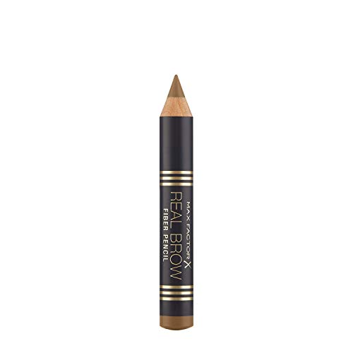 Max Factor Real Brow Fibre Pencil para cejas densas y naturales con efecto 3D, color 000 rubio, 1 g