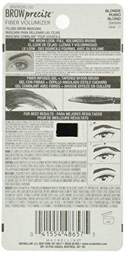 Maybelline New York Brow Precise Fiber Volumizer, Blonde, 0.27 Fluid Ounce