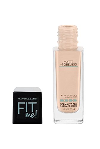 Maybelline New York Fit Me - Base de maquillaje, mate, sin poros, marfil natural (para piel más fina)