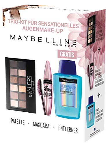 Maybelline New York Sombras palé Lash Sensational limpiador de Kit de maquillaje de ojos con Gratis, 30 g