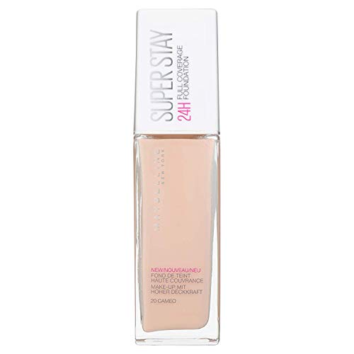 Maybelline New York - SuperStay 24H, Base de Maquillaje Semi-Mate de Alta Cobertura, Tono 20 Cameo