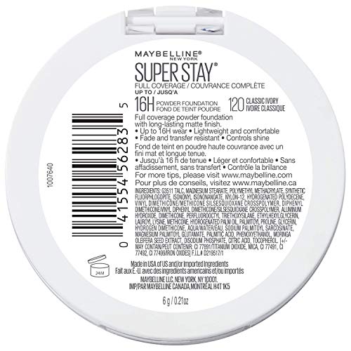 MAYBELLINE Superstay Full Coverage Powder Foundation - Classic Ivory 120
