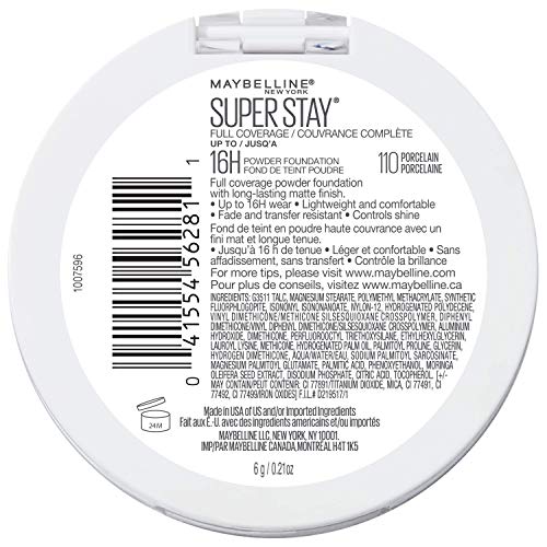 MAYBELLINE Superstay Full Coverage Powder Foundation - Porcelain 110