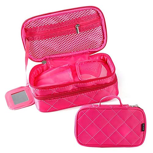 Mazhougy Bolso de Cosméticos Compartimento cosmética Bolsa de Maquillaje Herramientas Bolsa de Moda Femenina Maquillaje Colgantes geométrica de artículos de tocador Caja del Organizador del Bolso