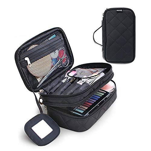 Mazhougy Bolso de Cosméticos Compartimento cosmética Bolsa de Maquillaje Herramientas Bolsa de Moda Femenina Maquillaje Colgantes geométrica de artículos de tocador Caja del Organizador del Bolso