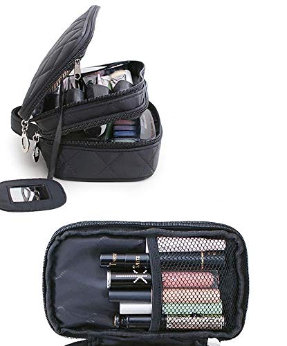 Mazhougy Bolso de Cosméticos Compartimento cosmética Bolsa de Maquillaje Herramientas Bolsa de Moda Femenina Maquillaje Colgantes geométrica de artículos de tocador Caja del Organizador del Bolso