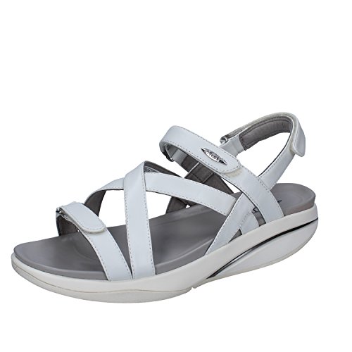 MBT KIBURI W, Sandalias con Punta Abierta para Mujer, Blanco (White 16), 38 EU