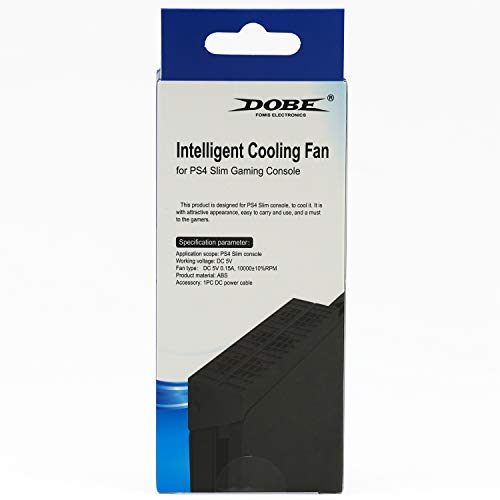 Mcbazel DOBE Control de temperatura automático externo inteligente Enfriador de ventilador de 3 ventiladores para consola de juegos Slim PS4 (NO para PS4 o PS4 Pro)