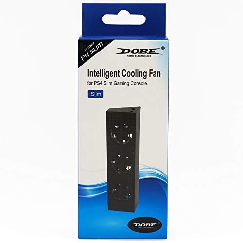 Mcbazel DOBE Control de temperatura automático externo inteligente Enfriador de ventilador de 3 ventiladores para consola de juegos Slim PS4 (NO para PS4 o PS4 Pro)