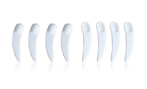 mciskin 100pcs Mini desechable curvo cosmético espátula pala de maquillaje mascarilla espátula plástico cuchara