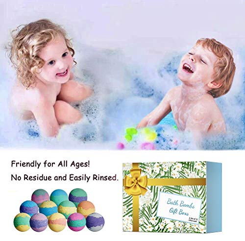 McNory 12 Bombas de Baño,Set Bolas de Baño con Aceites Esenciales,Bath bombs Baño de Burbujas,Sales de Baño,Navidad Dia de san valentin Regalo femenino