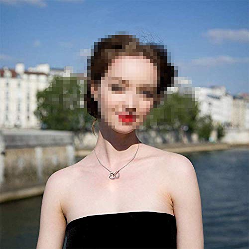 MDELAO - Collar de plata de ley 925 con colgante de plata de ley 925 y circonita cúbica 5A, chapado en oro rosa