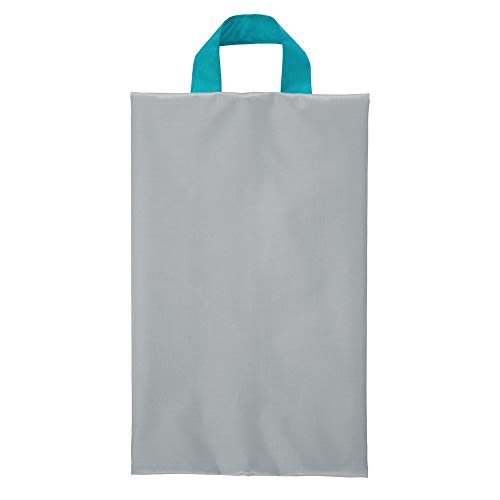 mDesign Juego de 4 bolsas para zapatos – Ligeras bolsas de viaje para guardar zapatos – Fundas con cremallera para deporte, productos de aseo o para la playa – gris/turquesa/blanco