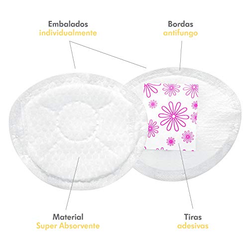 Medela 80309 - Pack de 30 discos absorbentes desechables Medela para pérdidas de leche