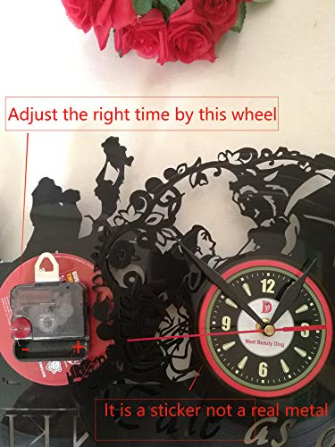 Meet Beauty pesadilla antes de Navidad amor 3d Vinyl Evolution Record reloj de pared – decorar casa con moderno gran Jack & Sally Disney caractère-meilleur Art Regalo para Niñas mamá amado niños