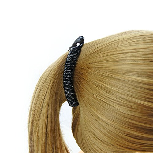 Meilliwish Rosario Hermosa Pinza de pelo de plátano para mujeres chicas (H67)(Black)