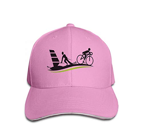 Meishikaeu Unisex Cotton Sandwich Peaked Cap Adjustable Baseball Hats Bike Ship Skiing Shop Bike Ship Skiing Shop Logo Design Template Drawing