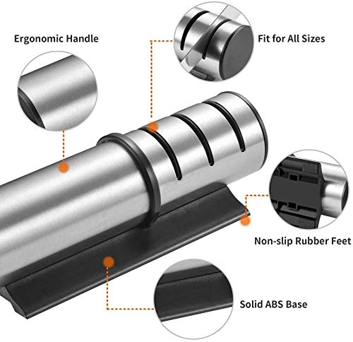 Mejor Profesional afilador de cuchillos 3 Herramienta Etapa cocina de acero inoxidable for la restauración de la maquinilla de afeitar debido a sus hojas
