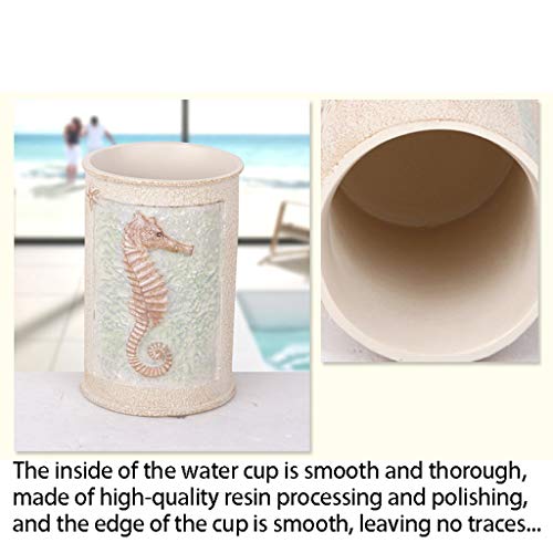 MELAG Juego de Accesorios para baño Juego de baño de Estilo Europeo Juego de Lavado de baño (Botella de loción * 1,Soporte para Cepillo de Dientes * 1,Taza de Enjuague bucal * 2,Caja de jabón * 1)