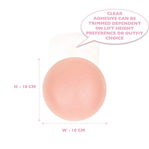 MELLAD Ltd Parches/Cubiertas de Pezón de Silicona - Pétalos Invisibles para Pechos, Reutilizables Lift Sujetador. Adhesivos Pezones Push Up (2 Pairs (1 Flower & 1 Round))