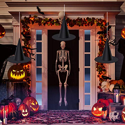 MELLIEX 10pcs Sombreros de Bruja de Halloween Accesorio de Disfraz de Sombrero de Fiesta de Bruja Negra para Mujeres Hombres Niños