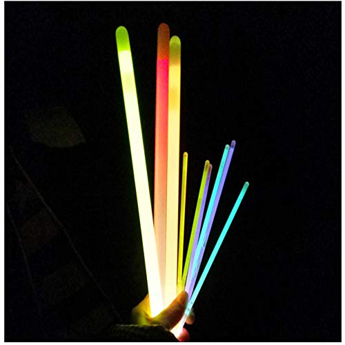 Melodycp Parte Camping luz Brillante apoyos Paquete Light Stick 100 Lámpara Grass Village Fluorescent UV Bracelet and Connector (Mixto)