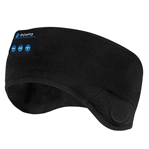 Meng Máscara para Dormir con Bluetooth, Auriculares con Máscara para Los Ojos Inalámbricos con Bluetooth 5.0 Y Estéreo De Alta Definición, La Máscara para Dormir En 3D,Negro