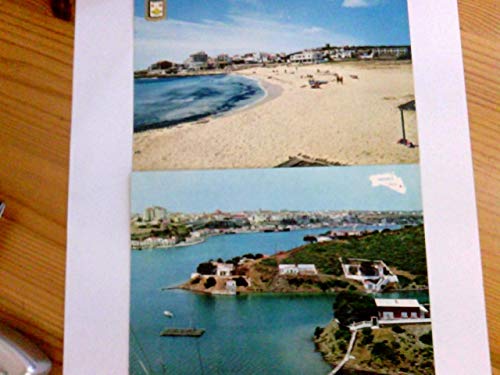 Menorca. Set 2 x AK farbig, ungel. ca 1975. 1 x Teilweise Umschau des Hafens. 1 x Punta Prima Beach. Balearen, Spanien