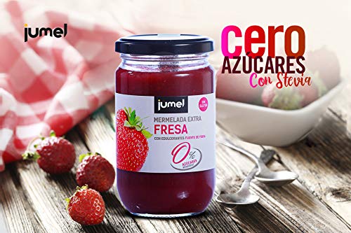 Mermelada sin azúcar Extra Fresa Jumel. Mermelada con Stevia. Mermelada gourmet, tu desayuno o merienda más saludable con todo el sabor. Pack de 4 unidades (1,49 €/u)