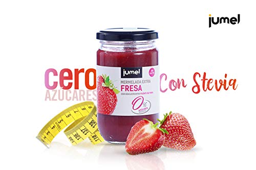 Mermelada sin azúcar Extra Fresa Jumel. Mermelada con Stevia. Mermelada gourmet, tu desayuno o merienda más saludable con todo el sabor. Pack de 4 unidades (1,49 €/u)