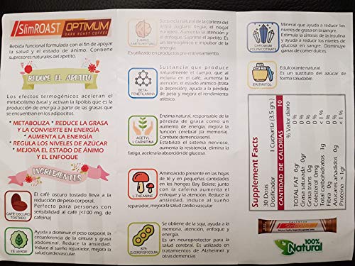 Método Valentus PLAN de 6 Días - CAFE Slim Roast Optimum de VALENTUS - Supresor del Apetito - Control y PERDIDA de PESO - Quema Grasas - ACELERADOR del Metabolismo