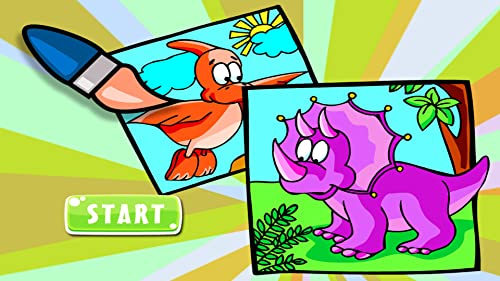 mi dino libro para colorear para los niños y juego de pintura dinosaurio niño