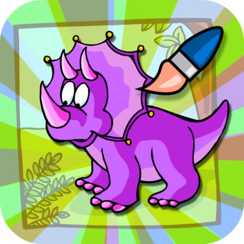 mi dino libro para colorear para los niños y juego de pintura dinosaurio niño