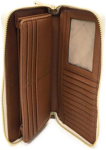 Michael Kors Jet Set Travel Continental Zip Around Leather Wallet Wristlet