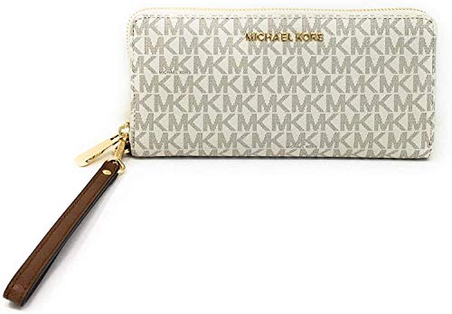 Michael Kors Jet Set Travel Continental Zip Around Leather Wallet Wristlet
