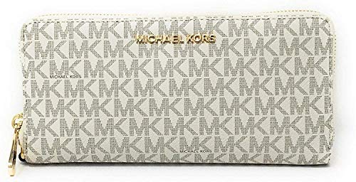 Michael Kors Jet Set Travel Continental Zip Around Leather Wallet Wristlet