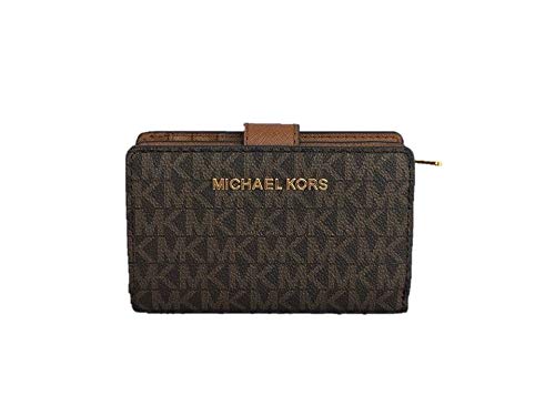 Michael Kors Jet Set Travel Medium Bifold Zip coin Wallet - Brown